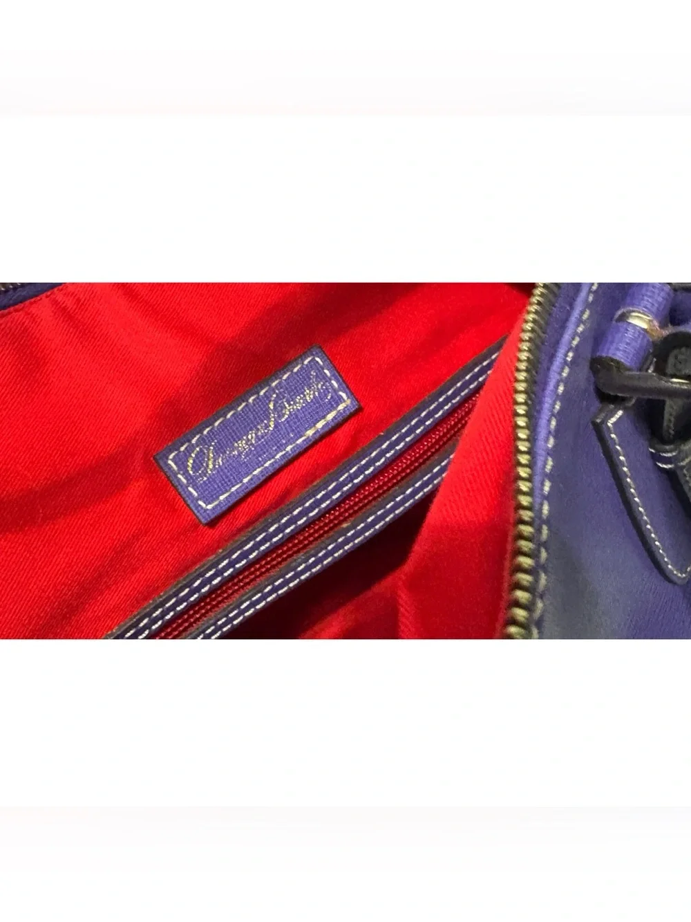 Dooney & Bourke Purple Leather Satchel